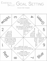 Goal Setting Fortune Teller Template - Cfes, Page 3
