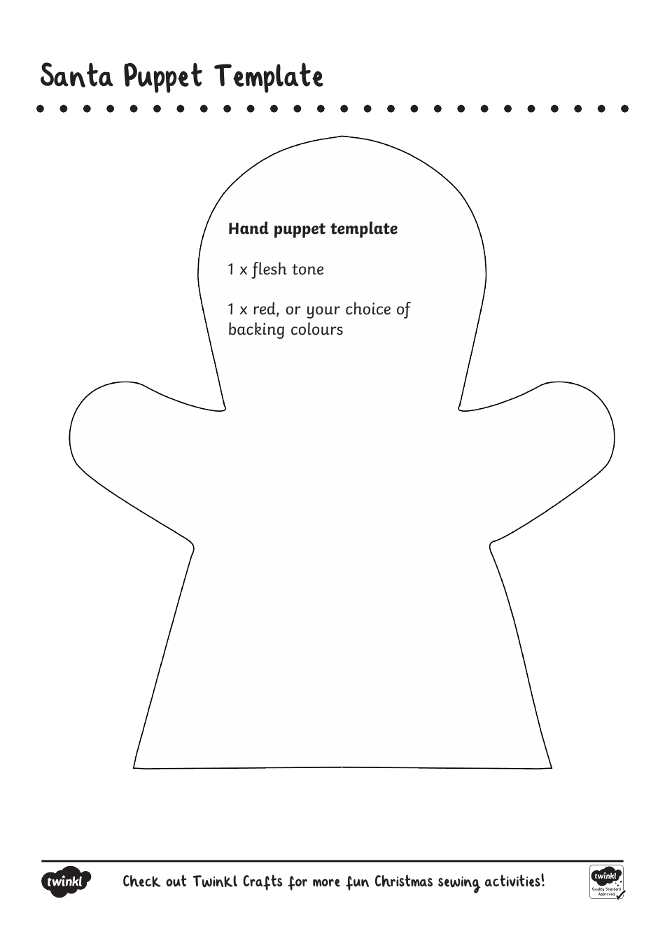 Santa Hand Puppet Templates - Free PDF Download