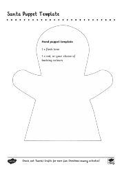 Document preview: Santa Hand Puppet Templates