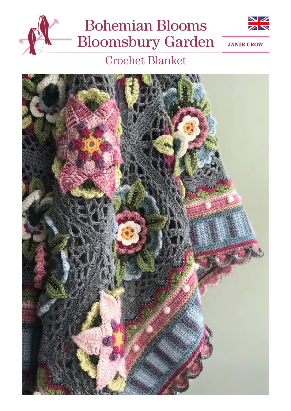 Bohemian Blooms Crochet Blanket Pattern - Jane Crowfoot
