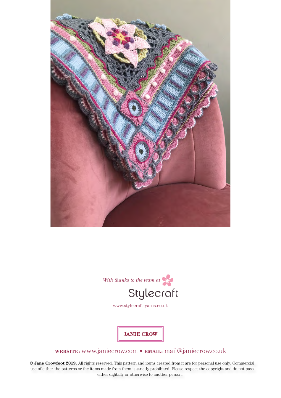 Bohemian Blooms Crochet Blanket Pattern - Jane Crowfoot, Page 8