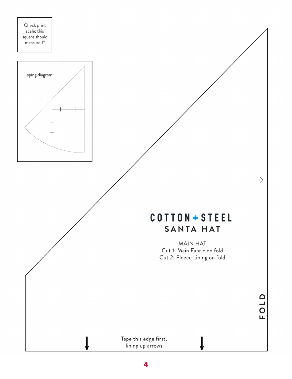 Santa Hat Sewing Templates, Page 5