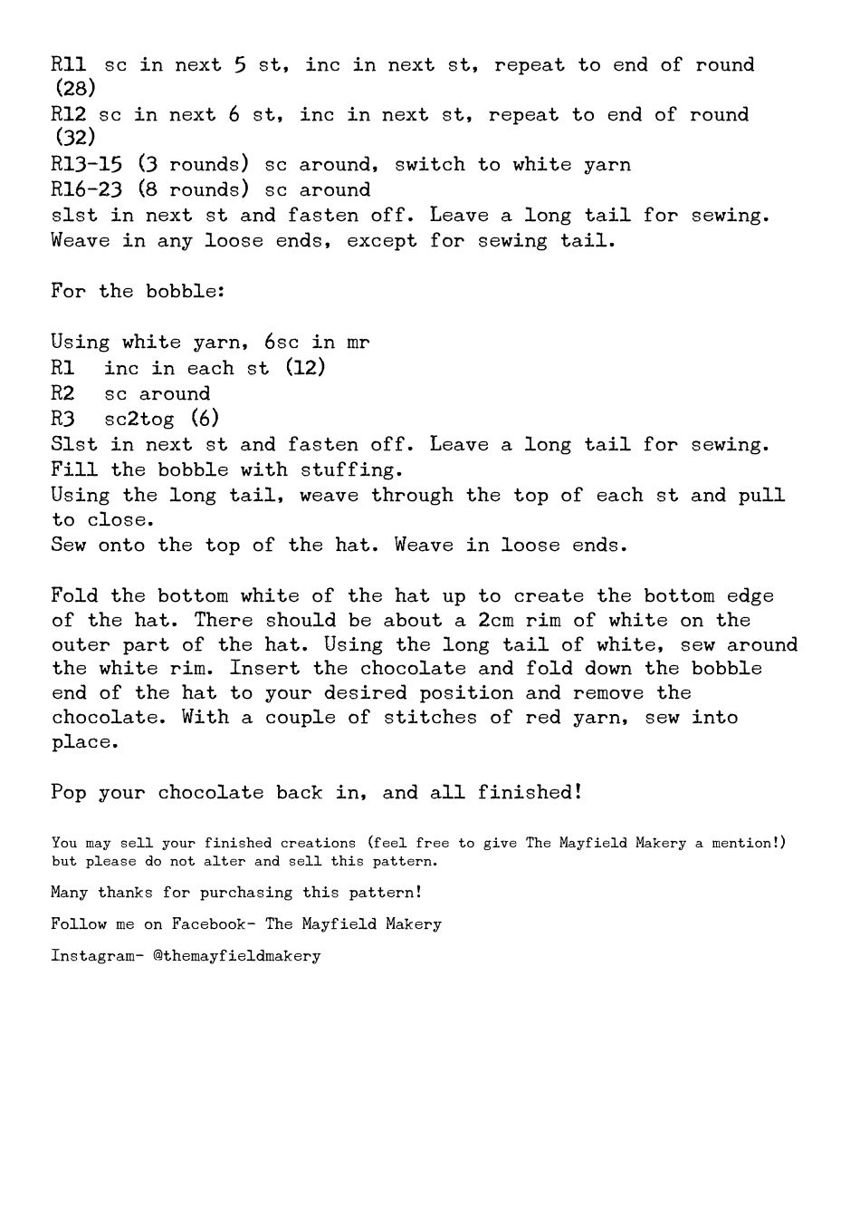 Santa Hat and Christmas Pudding Ferrero Rocher Cover Patterns, Page 4