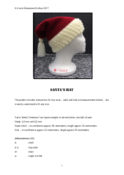 Santa&#039;s Hat Crochet Pattern - Karin Ashammar/Virklust