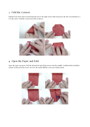 Origami Paper Heart Template, Page 4