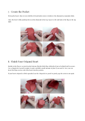 Origami Paper Heart Template, Page 6