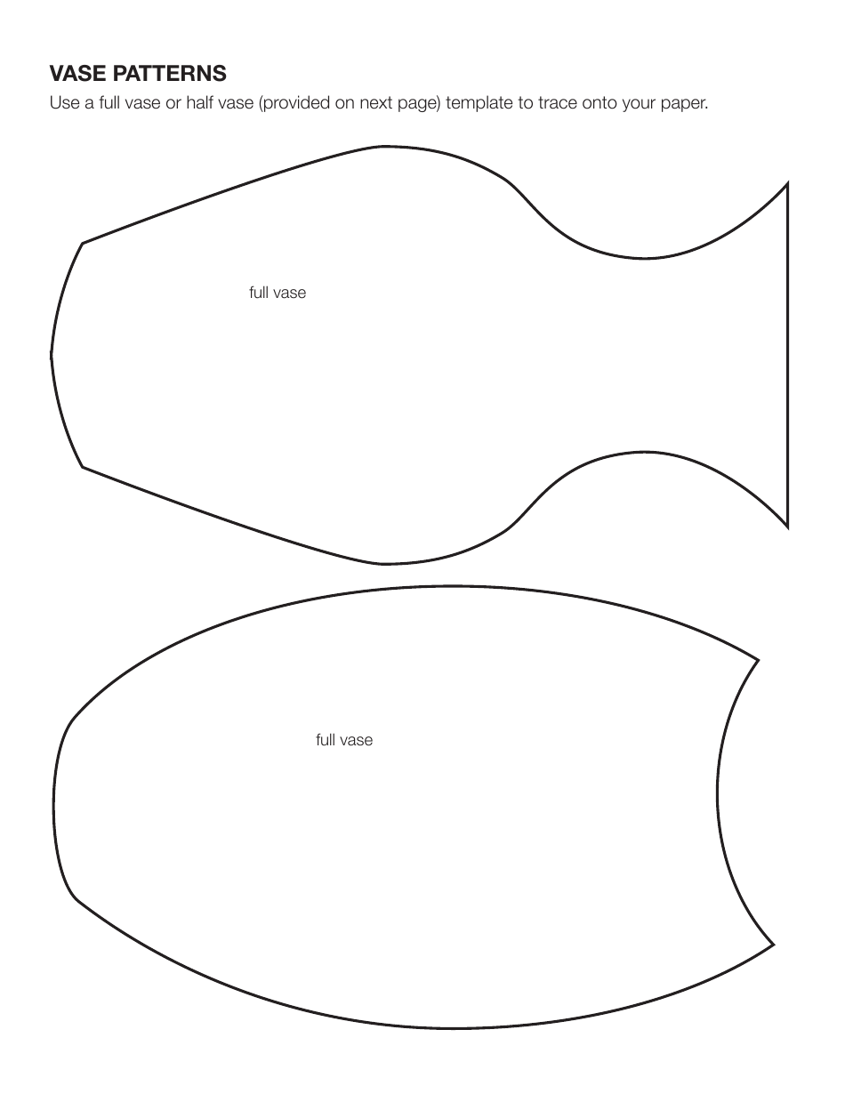 3-d Paper Flower Vase Templates, Page 10