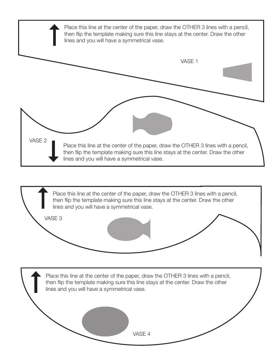 3-d Paper Flower Vase Templates, Page 11