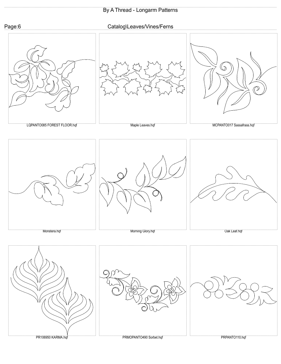 Longarm Quilting Pattern Templates, Page 6