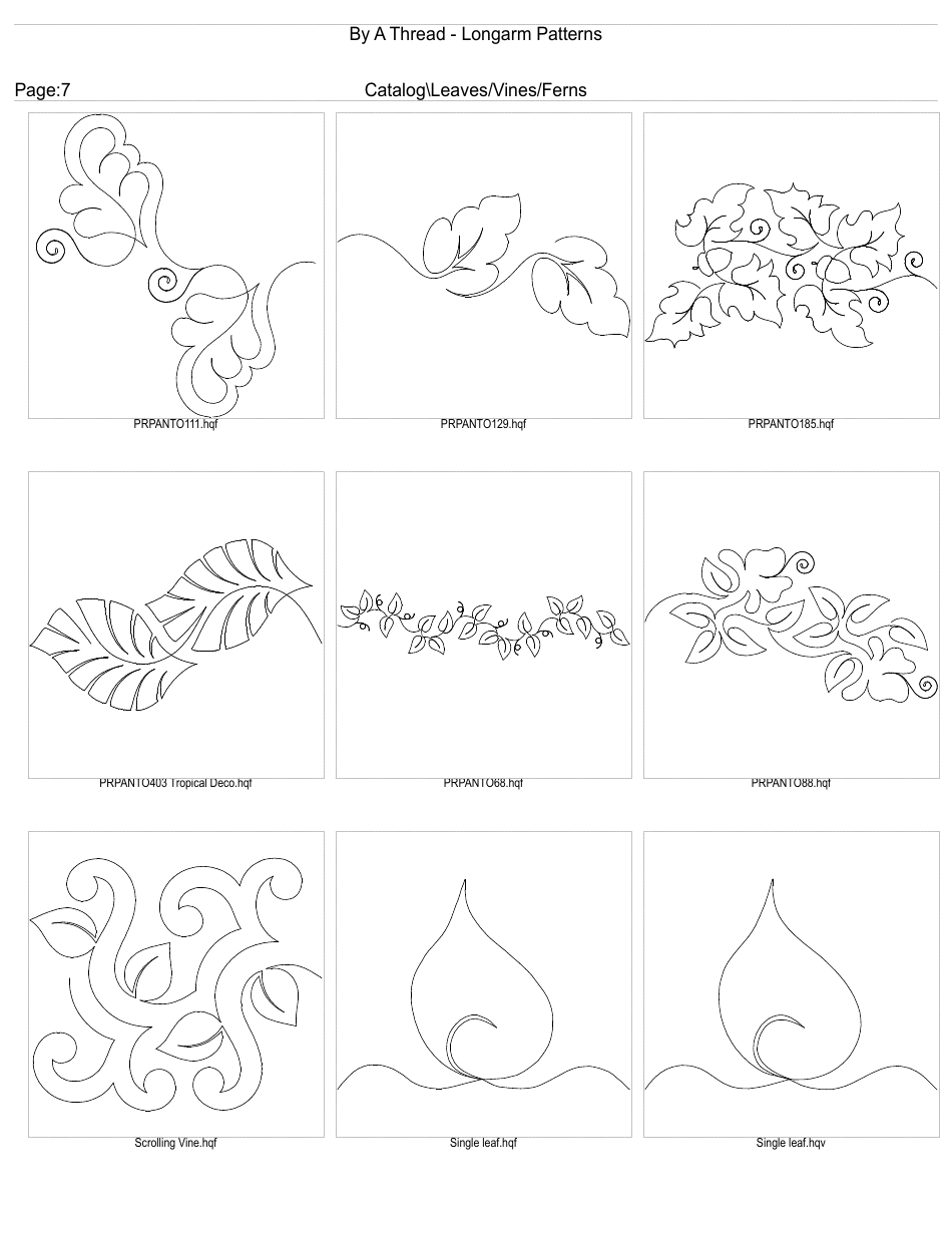 Longarm Quilting Pattern Templates, Page 7