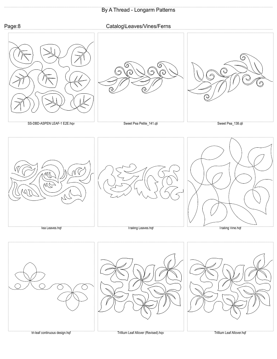 Longarm Quilting Pattern Templates, Page 8