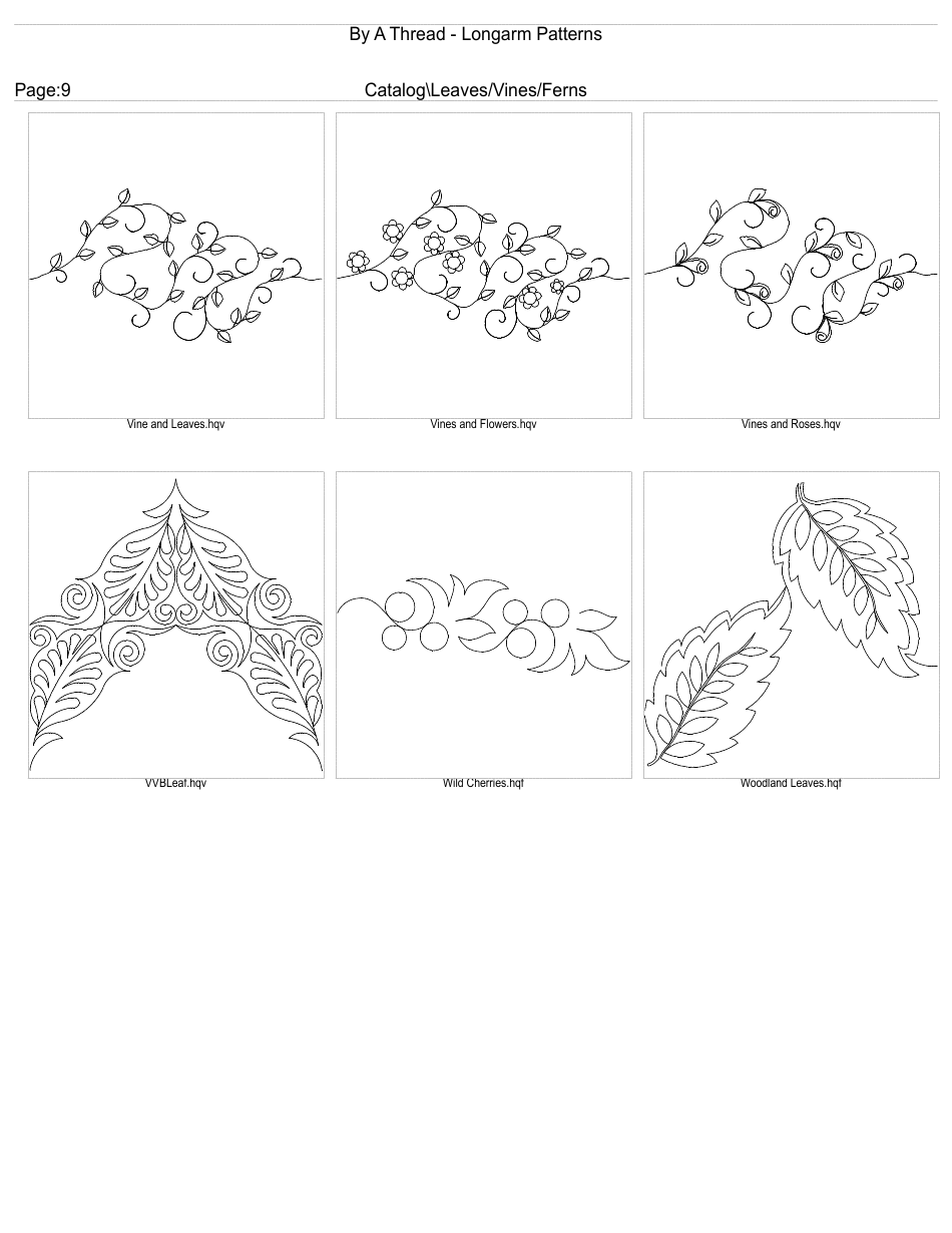 Longarm Quilting Pattern Templates, Page 9