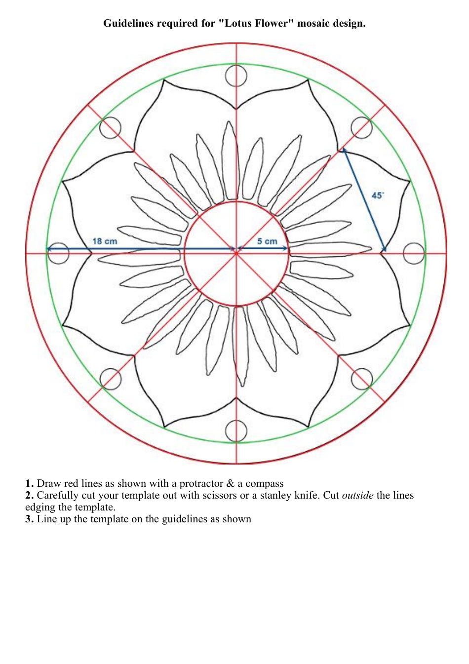 Lotus Flower Mosaic Design Templates, Page 2