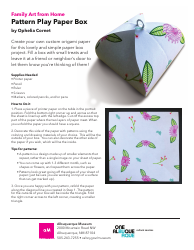 Document preview: Pattern Play Paper Box Template