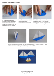 Origami Sailing Boat, Page 2