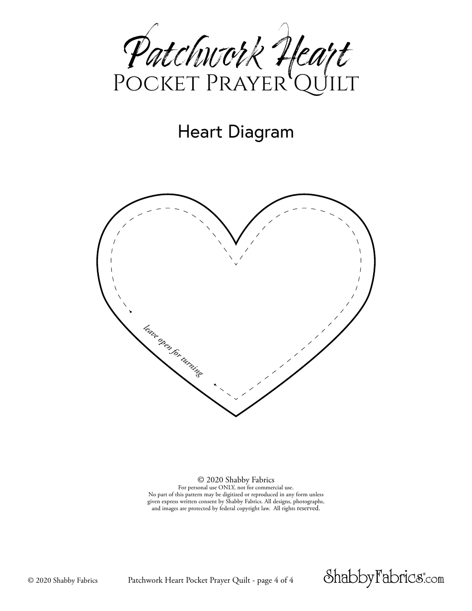 Patchwork Heart Quilt Diagram - Shabby Fabrics, Page 4