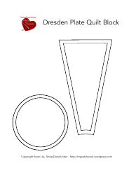 Document preview: Dresden Plate Quilt Block Template