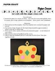 Document preview: Paper Craft Crown Template