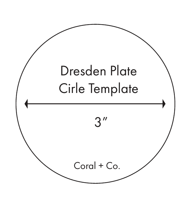 Dresden Plate Quilt Block Circle Template