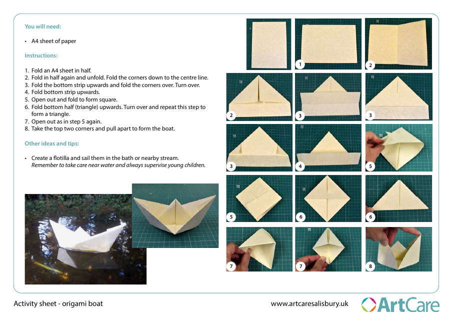 Origami Paper Boat - Artcare