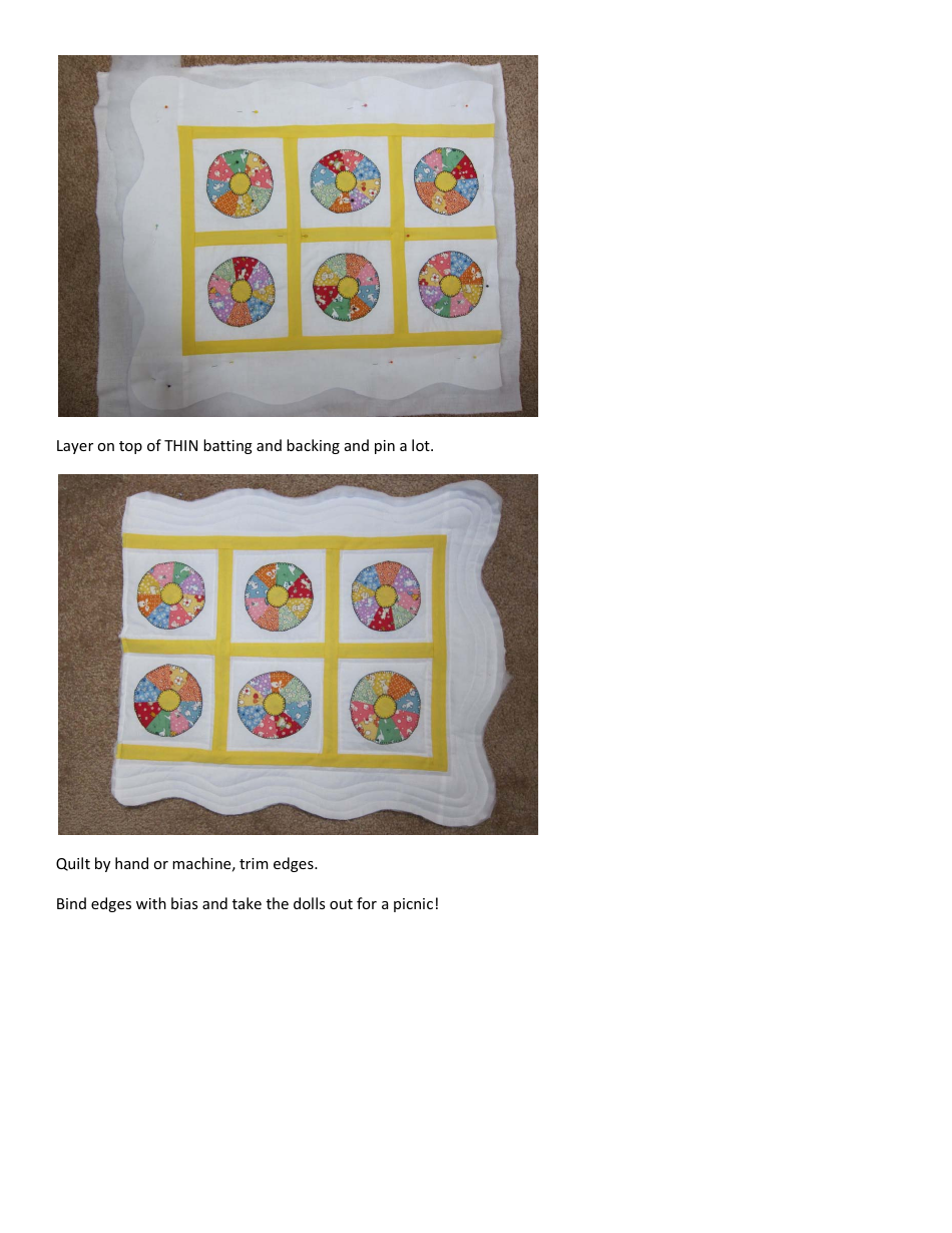 Quick Dresden Plate Doll Quilt Pattern - Jennie Bagrowski, Page 10