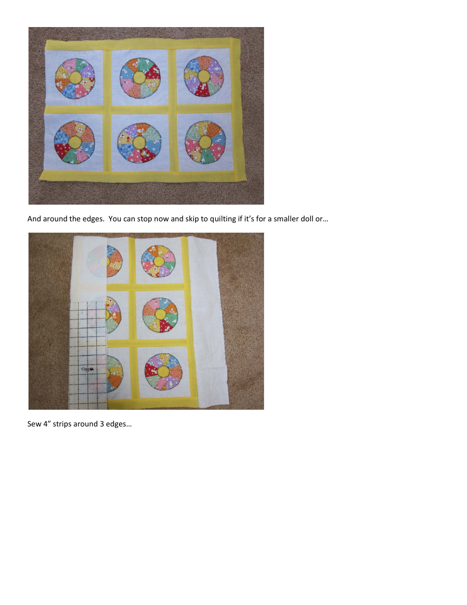 Quick Dresden Plate Doll Quilt Pattern - Jennie Bagrowski, Page 8