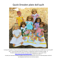 Document preview: Quick Dresden Plate Doll Quilt Pattern - Jennie Bagrowski