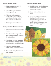 Sunny Sunflowers Quilt Pattern Templates, Page 4