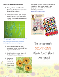 Sunny Sunflowers Quilt Pattern Templates, Page 5