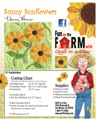 Document preview: Sunny Sunflowers Quilt Pattern Templates