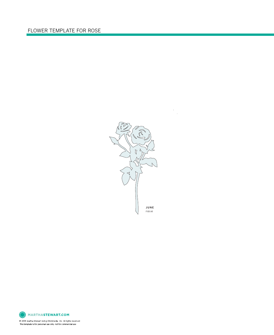Rose Flower Template Download Printable PDF | Templateroller