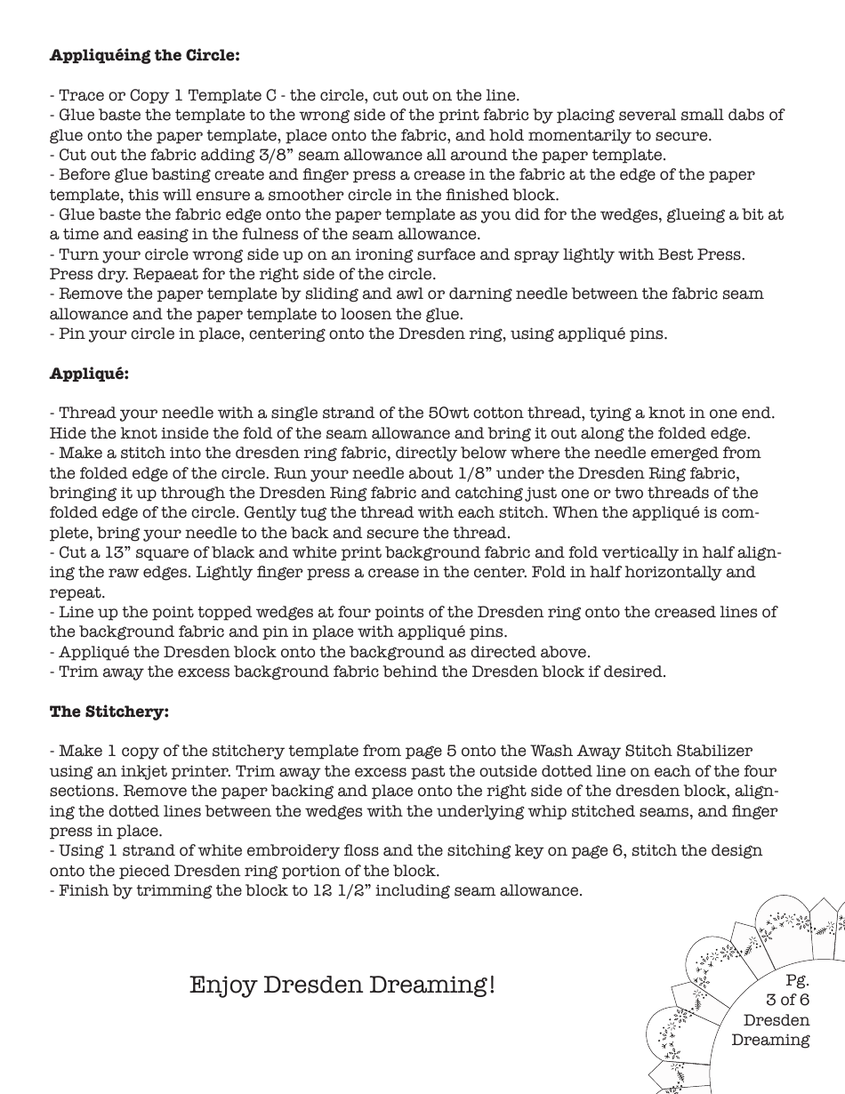 Sunflower Quilt Pattern Templates - Katja Marek, Page 3