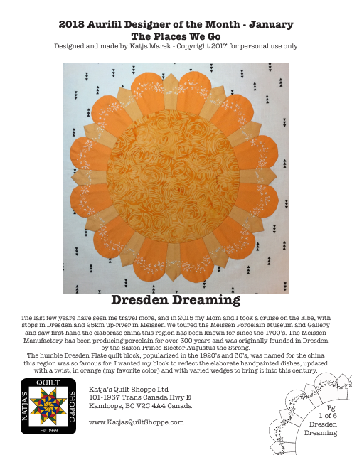 Sunflower Quilt Pattern Templates - Katja Marek