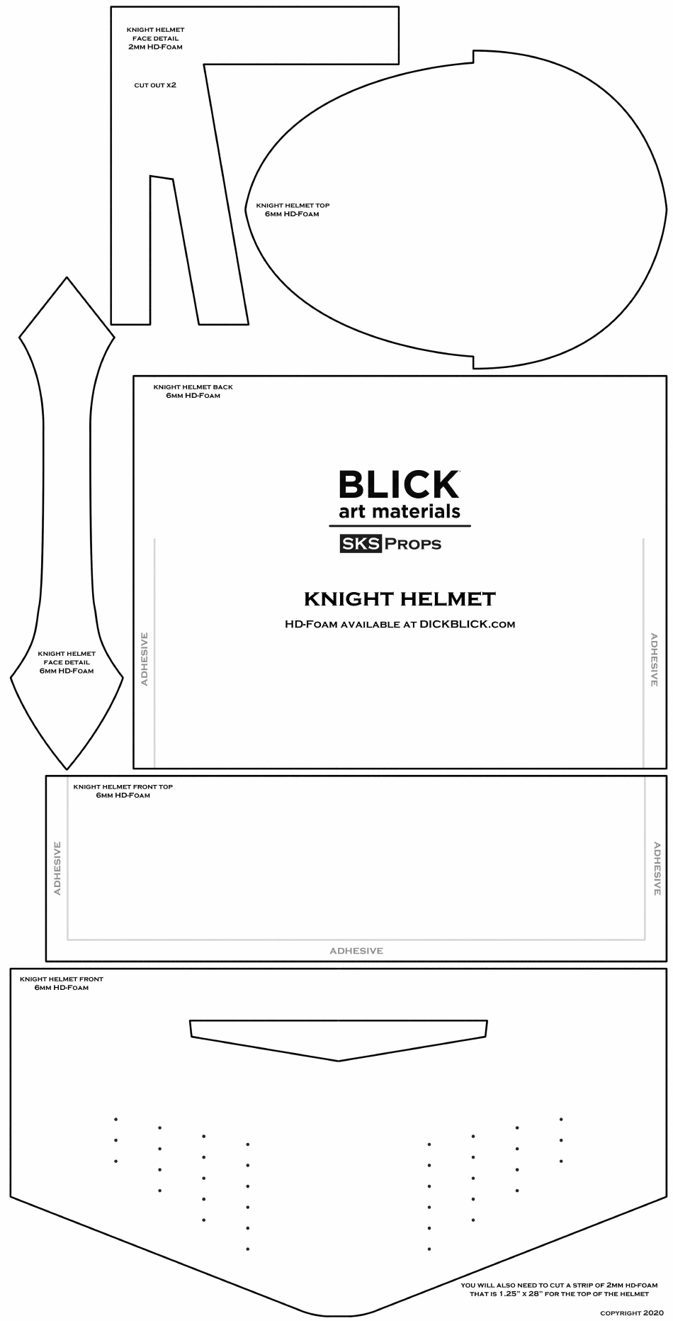 Hd Foam Knight Helmet Template, Page 1