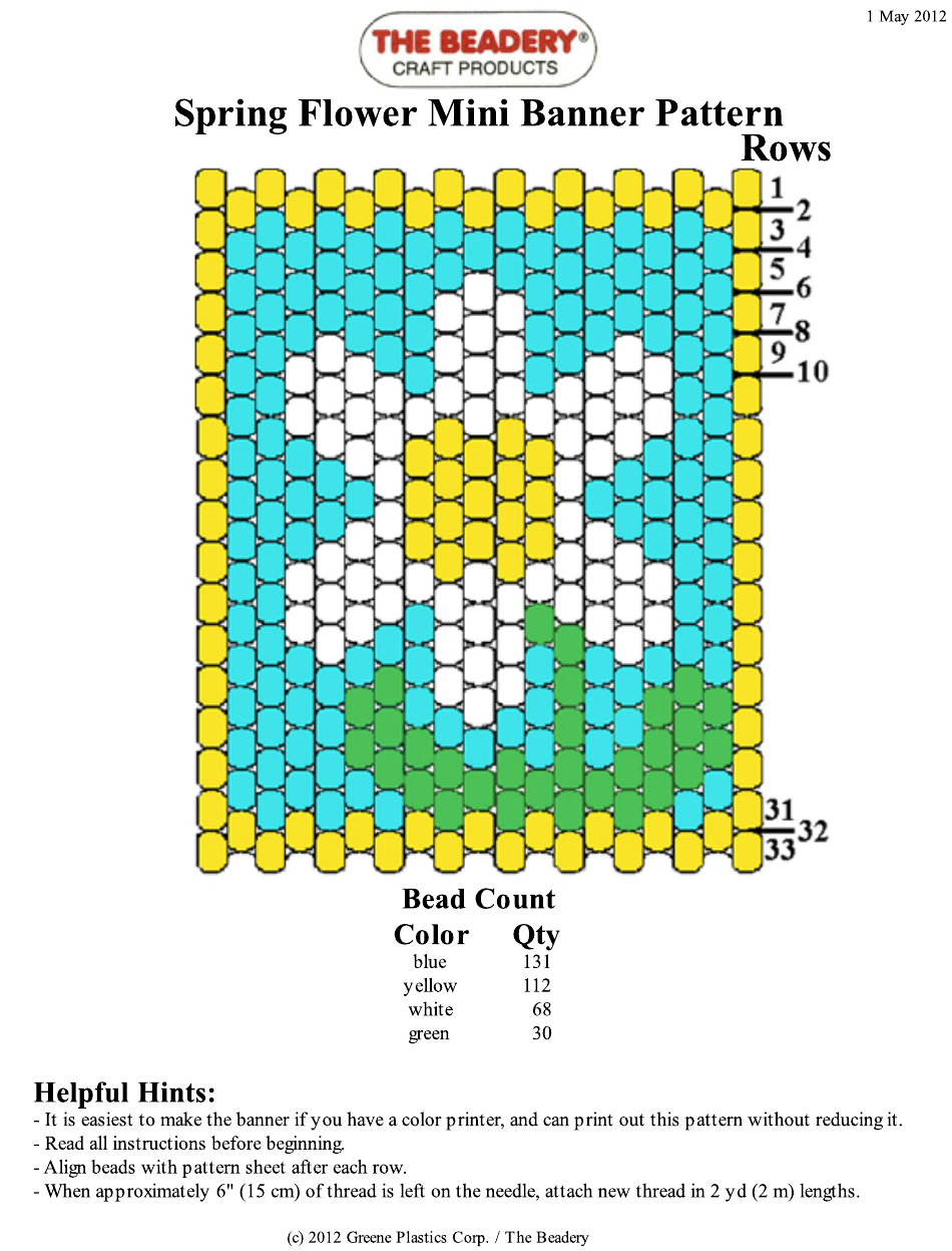 Spring Flower Mini Banner Beading Pattern - the Beadery, Page 6