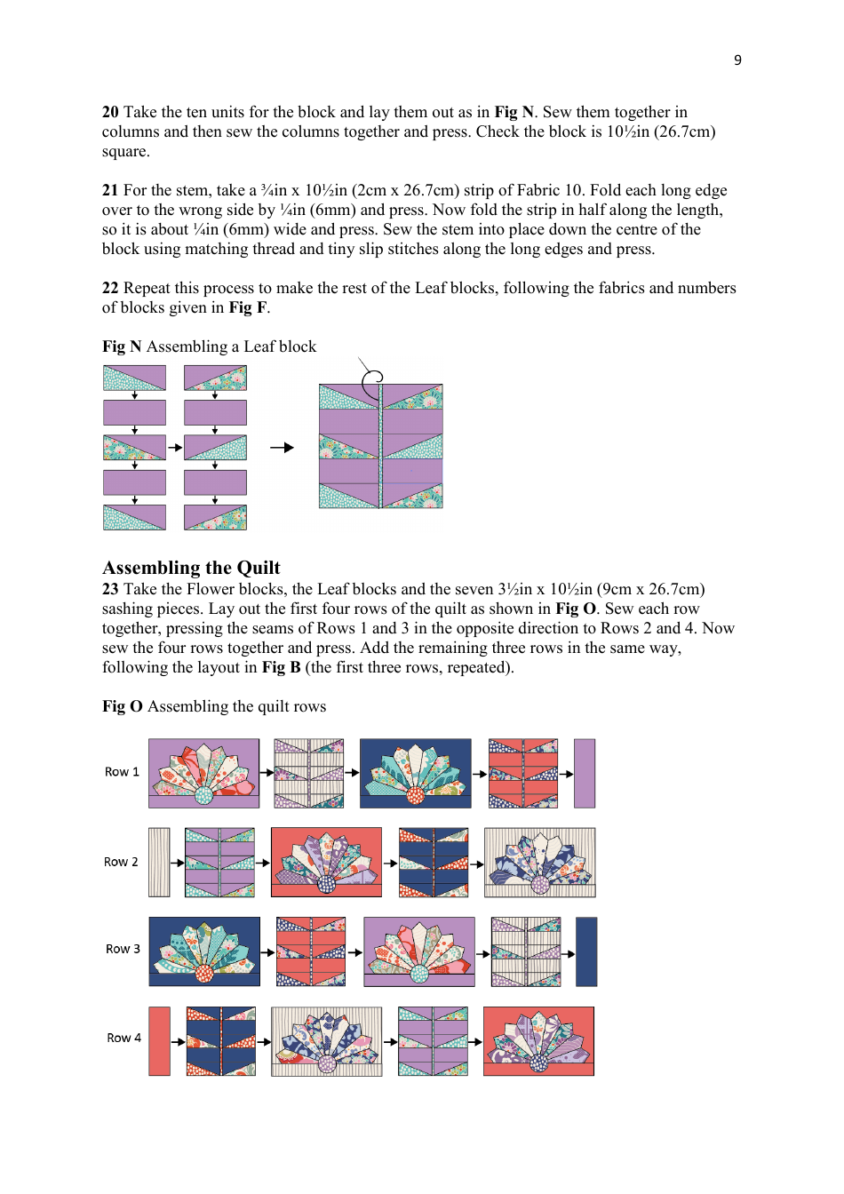 Fan Flower Quilt Templates, Page 10
