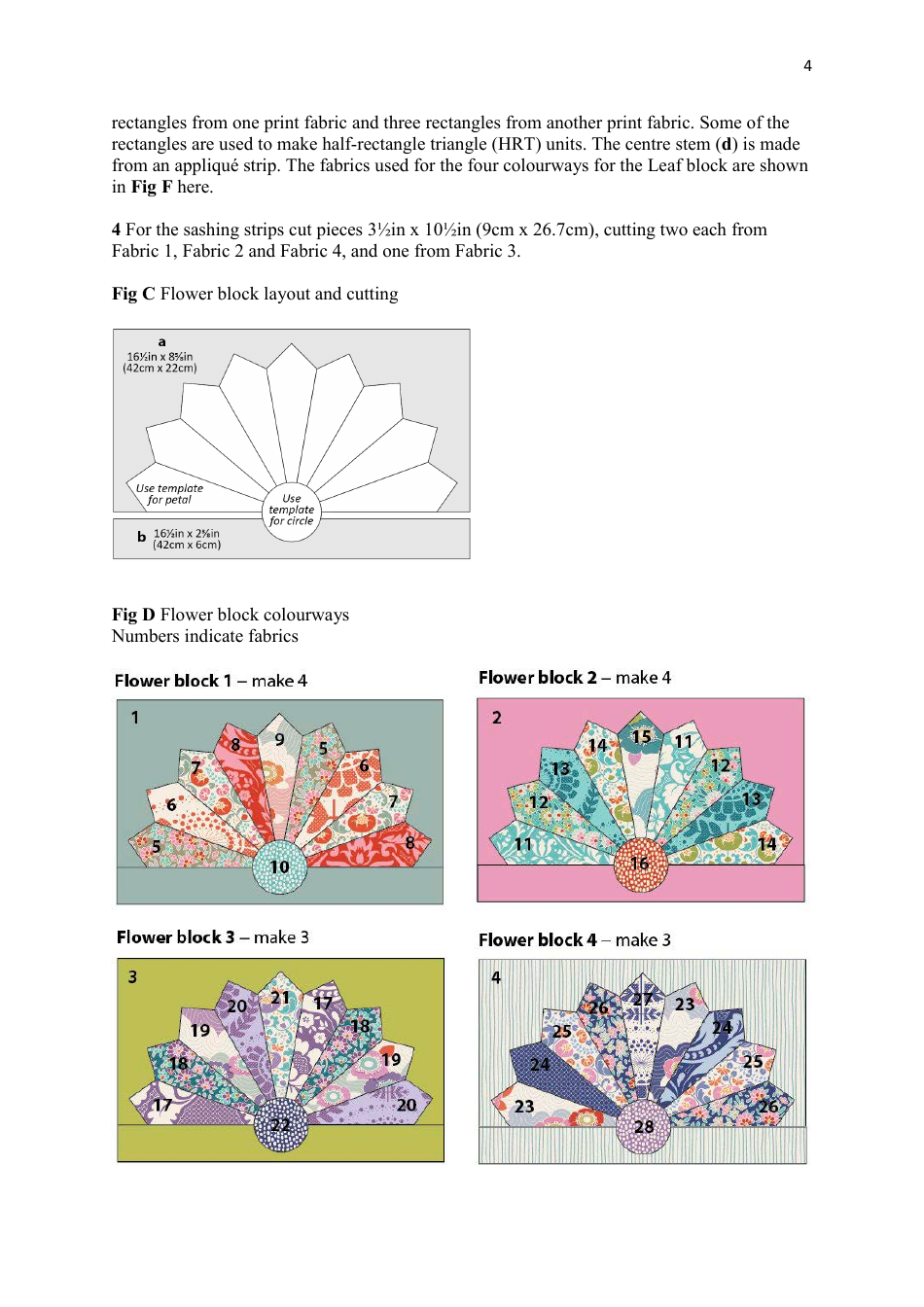 Fan Flower Quilt Templates, Page 15