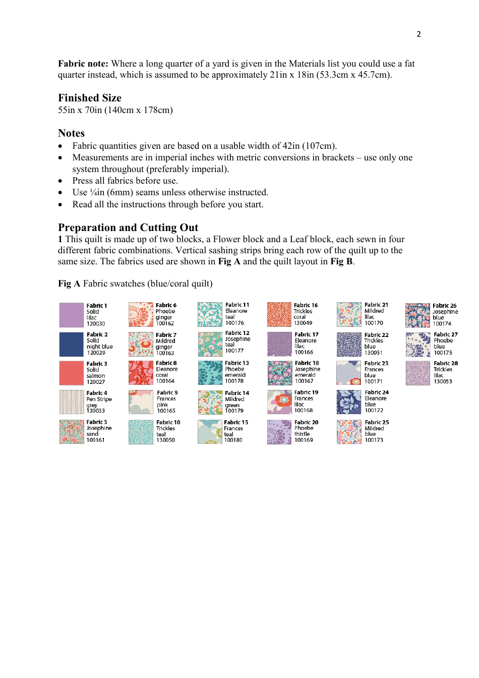 Fan Flower Quilt Templates, Page 3