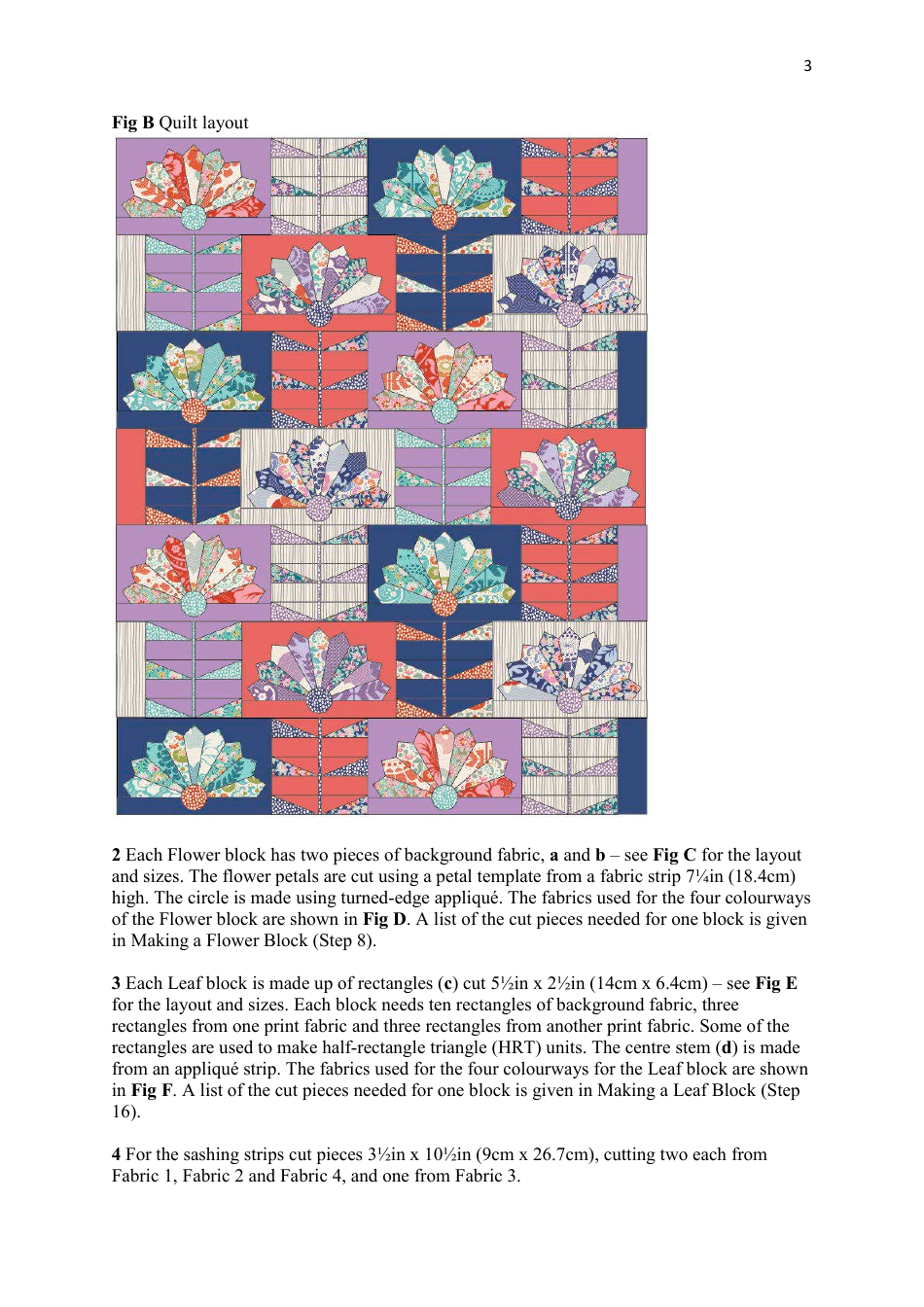 Fan Flower Quilt Templates, Page 4