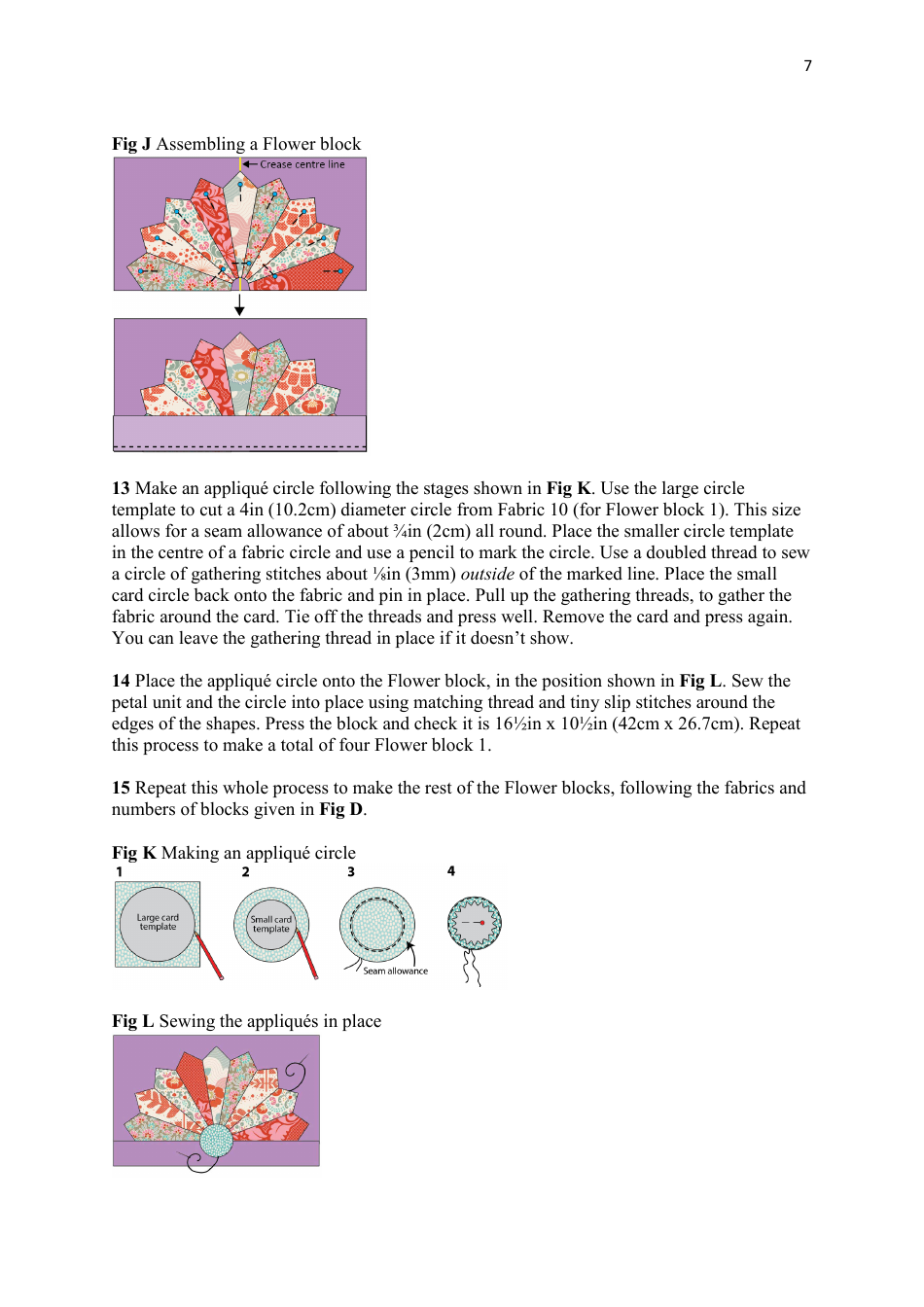 Fan Flower Quilt Templates, Page 8