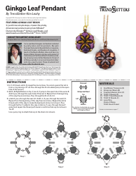 Document preview: Ginkgo Leaf Pendant Beading Patterns - Starman
