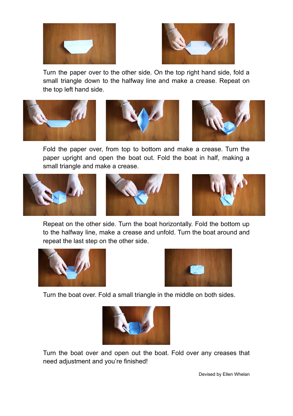 Origami Sailboat, Page 4