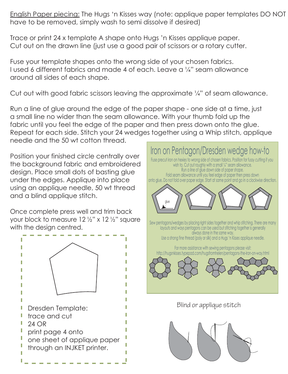 Flower Circle Quilt Pattern Templates, Page 3