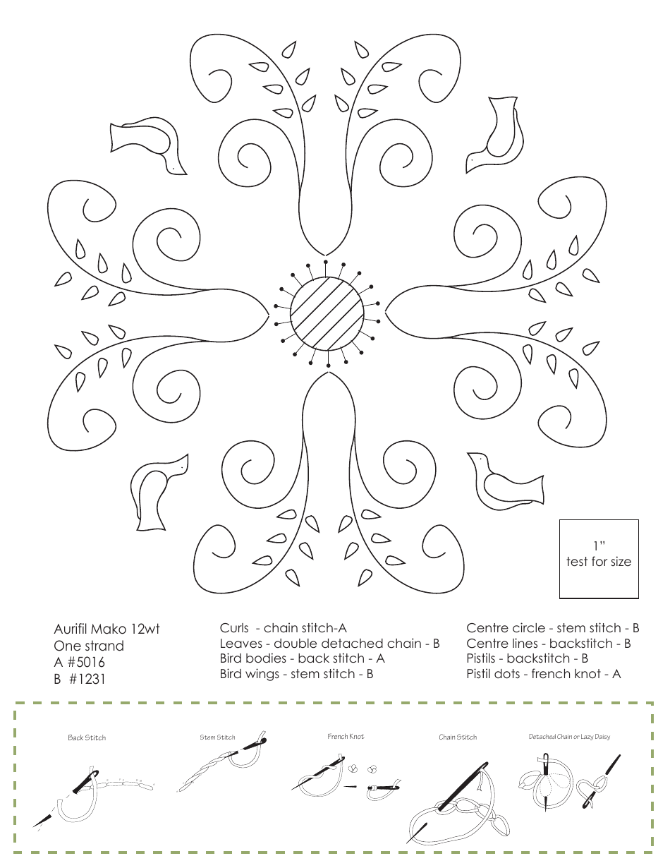 Flower Circle Quilt Pattern Templates, Page 4