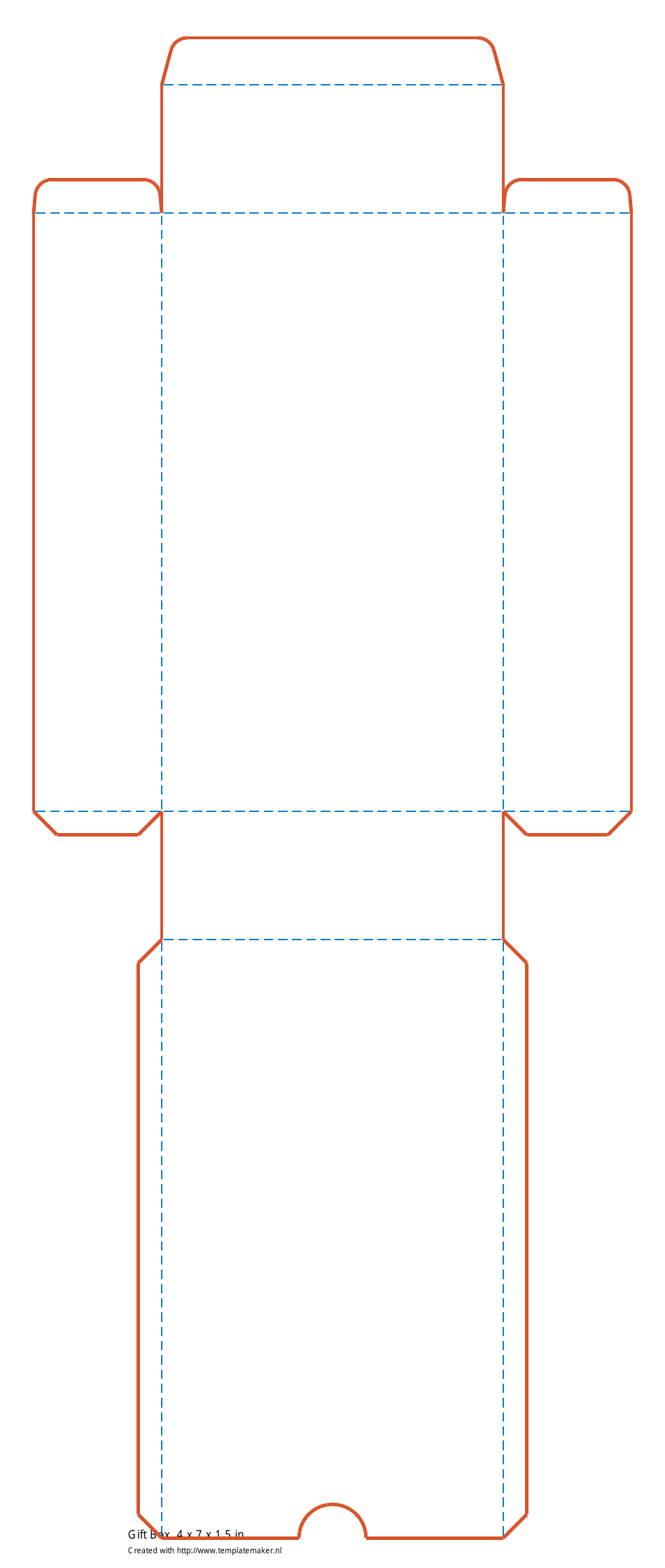 4 X 7 X 1.5 Gift Box Template Download Printable PDF | Templateroller