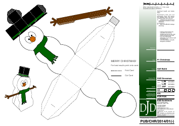 Document preview: 3d Paper Snowman Template