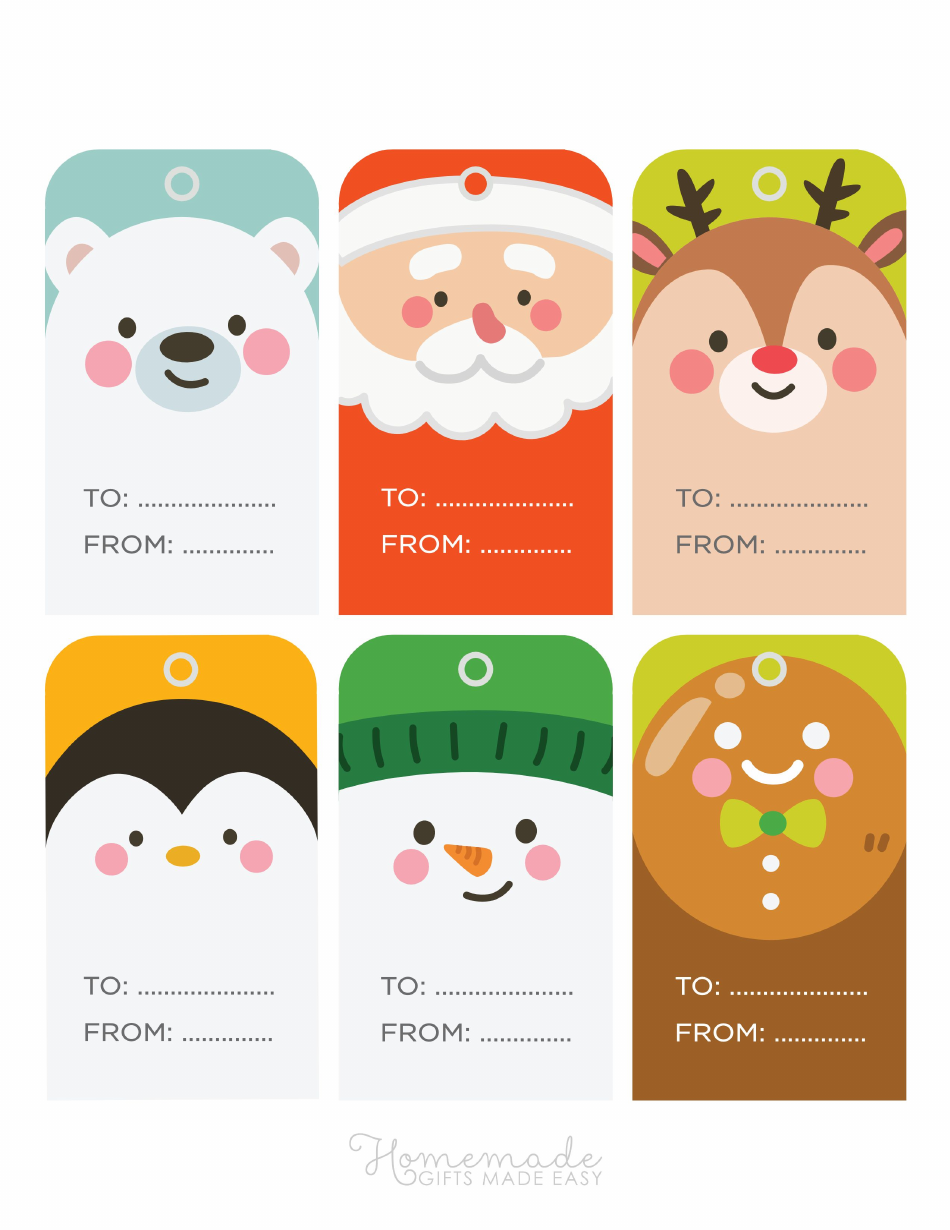 Cute Christmas Tag Templates Download Printable PDF | Templateroller