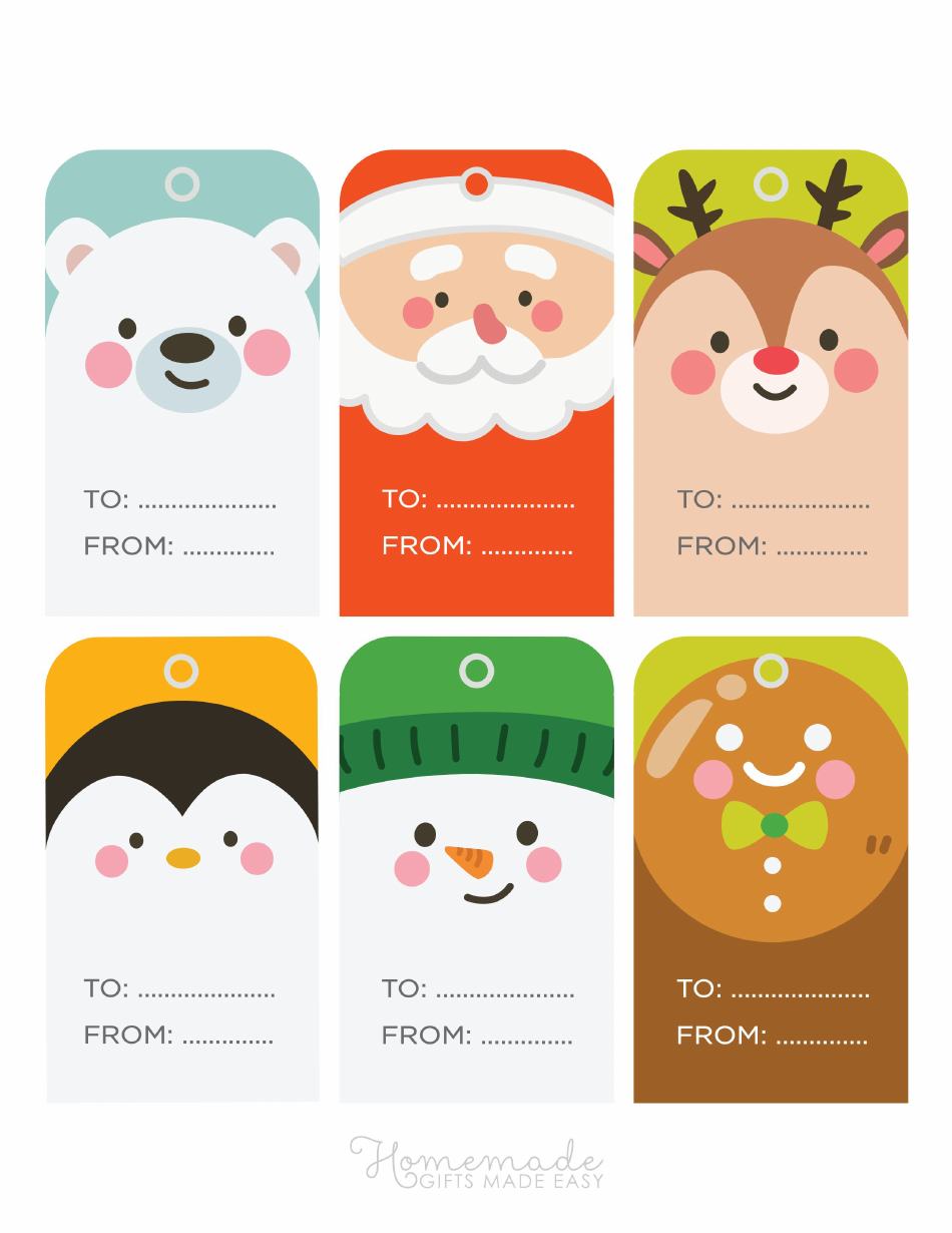 Cute Christmas Tag Templates, Page 1