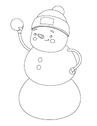 Document preview: Large Snowman Coloring Page