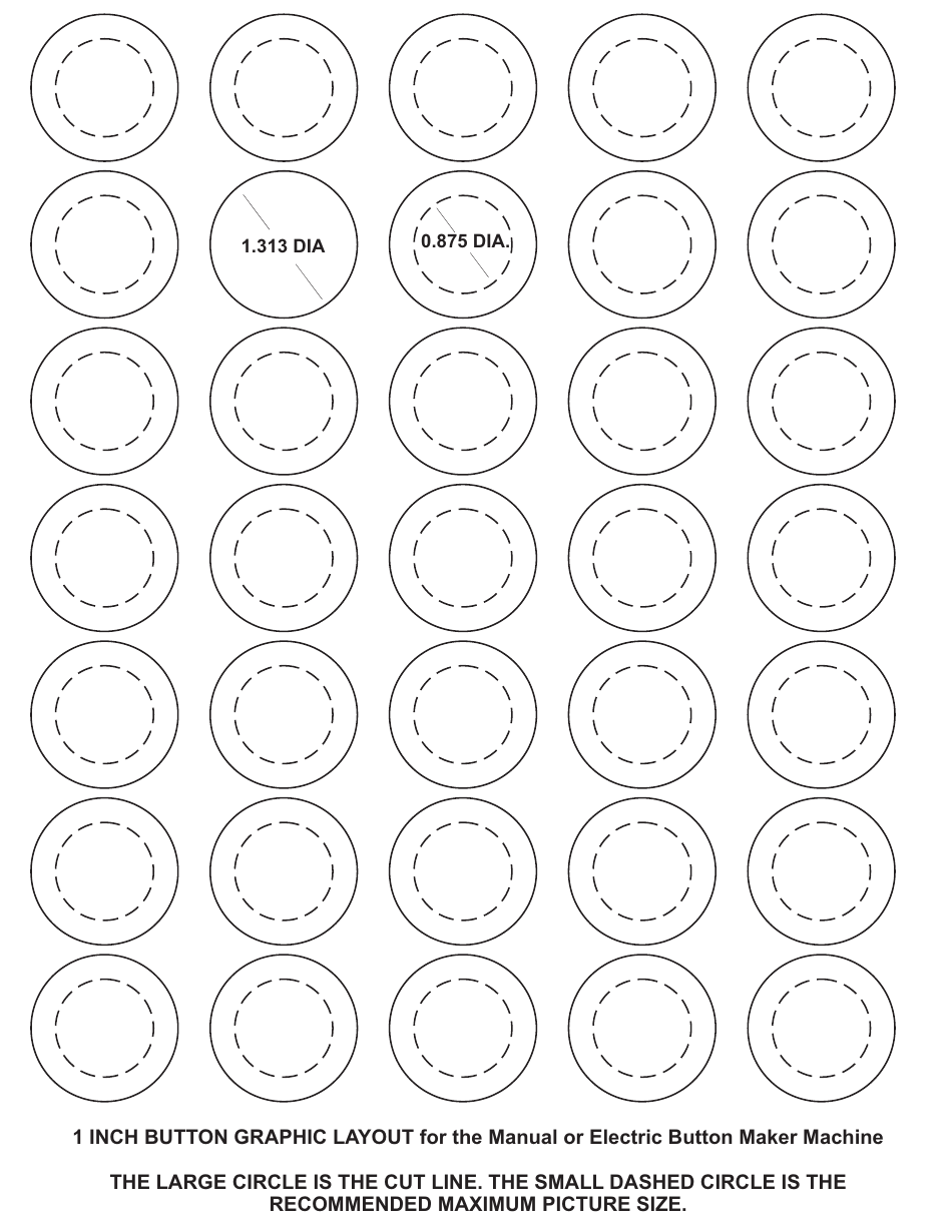 1 Inch Button Graphic Layout, Page 1